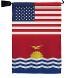 Kiribati US Friendship - Nationality Flags of the World Vertical Impressions Decorative Flags HG140424 Made In USA