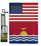 Kiribati US Friendship - Nationality Flags of the World Vertical Impressions Decorative Flags HG140424 Made In USA