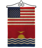 Kiribati US Friendship - Nationality Flags of the World Vertical Impressions Decorative Flags HG140424 Made In USA