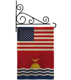 Kiribati US Friendship - Nationality Flags of the World Vertical Impressions Decorative Flags HG140424 Made In USA