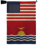 Kiribati US Friendship - Nationality Flags of the World Vertical Impressions Decorative Flags HG140424 Made In USA