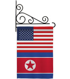 Korea North US Friendship - Nationality Flags of the World Vertical Impressions Decorative Flags HG140425 Made In USA