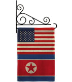 Korea North US Friendship - Nationality Flags of the World Vertical Impressions Decorative Flags HG140425 Made In USA