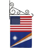 Marshall Islands US Friendship - Nationality Flags of the World Vertical Impressions Decorative Flags HG140447 Made In USA