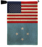 Micronesia US Friendship - Nationality Flags of the World Vertical Impressions Decorative Flags HG140452 Made In USA