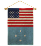 Micronesia US Friendship - Nationality Flags of the World Vertical Impressions Decorative Flags HG140452 Made In USA