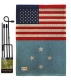 Micronesia US Friendship - Nationality Flags of the World Vertical Impressions Decorative Flags HG140452 Made In USA