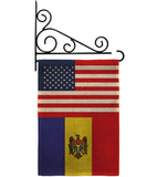 Moldova US Friendship - Nationality Flags of the World Vertical Impressions Decorative Flags HG140453 Made In USA