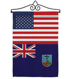 Montserrat US Friendship - Nationality Flags of the World Vertical Impressions Decorative Flags HG140456 Made In USA