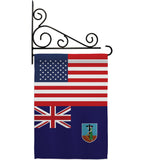 Montserrat US Friendship - Nationality Flags of the World Vertical Impressions Decorative Flags HG140456 Made In USA