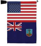 Montserrat US Friendship - Nationality Flags of the World Vertical Impressions Decorative Flags HG140456 Made In USA