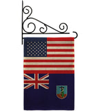 Montserrat US Friendship - Nationality Flags of the World Vertical Impressions Decorative Flags HG140456 Made In USA