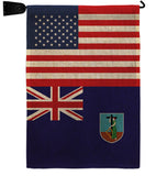 Montserrat US Friendship - Nationality Flags of the World Vertical Impressions Decorative Flags HG140456 Made In USA