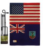 Montserrat US Friendship - Nationality Flags of the World Vertical Impressions Decorative Flags HG140456 Made In USA