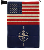 Nato US Friendship - Nationality Flags of the World Vertical Impressions Decorative Flags HG140461 Made In USA