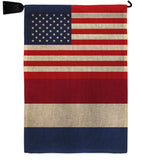 Netherlands US Friendship - Nationality Flags of the World Vertical Impressions Decorative Flags HG140463 Made In USA