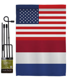 Netherlands US Friendship - Nationality Flags of the World Vertical Impressions Decorative Flags HG140463 Made In USA