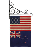 New Zealand US Friendship - Nationality Flags of the World Vertical Impressions Decorative Flags HG140465 Made In USA