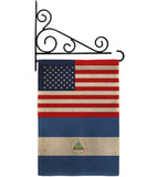 Nicaragua US Friendship - Nationality Flags of the World Vertical Impressions Decorative Flags HG140466 Made In USA