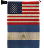 Nicaragua US Friendship - Nationality Flags of the World Vertical Impressions Decorative Flags HG140466 Made In USA