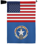 Northern Marianas US Friendship - Nationality Flags of the World Vertical Impressions Decorative Flags HG140470 Made In USA