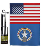 Northern Marianas US Friendship - Nationality Flags of the World Vertical Impressions Decorative Flags HG140470 Made In USA