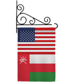 Oman US Friendship - Nationality Flags of the World Vertical Impressions Decorative Flags HG140474 Made In USA