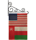 Oman US Friendship - Nationality Flags of the World Vertical Impressions Decorative Flags HG140474 Made In USA