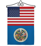 Organization Of American States US Friendship - Nationality Flags of the World Vertical Impressions Decorative Flags HG140475 Made In USA