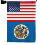 Organization Of American States US Friendship - Nationality Flags of the World Vertical Impressions Decorative Flags HG140475 Made In USA