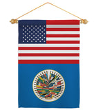 Organization Of American States US Friendship - Nationality Flags of the World Vertical Impressions Decorative Flags HG140475 Made In USA