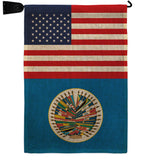 Organization Of American States US Friendship - Nationality Flags of the World Vertical Impressions Decorative Flags HG140475 Made In USA