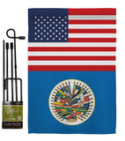 Organization Of American States US Friendship - Nationality Flags of the World Vertical Impressions Decorative Flags HG140475 Made In USA