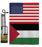 Palestine US Friendship - Nationality Flags of the World Vertical Impressions Decorative Flags HG140478 Made In USA