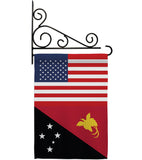 Papua New Guinea US Friendship - Nationality Flags of the World Vertical Impressions Decorative Flags HG140480 Made In USA