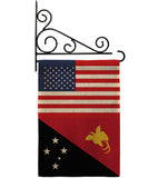 Papua New Guinea US Friendship - Nationality Flags of the World Vertical Impressions Decorative Flags HG140480 Made In USA