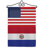 Paraguay US Friendship - Nationality Flags of the World Vertical Impressions Decorative Flags HG140482 Made In USA