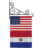 Paraguay US Friendship - Nationality Flags of the World Vertical Impressions Decorative Flags HG140482 Made In USA