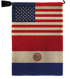 Paraguay US Friendship - Nationality Flags of the World Vertical Impressions Decorative Flags HG140482 Made In USA