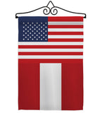 Peru US Friendship - Nationality Flags of the World Vertical Impressions Decorative Flags HG140483 Made In USA