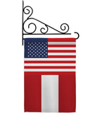 Peru US Friendship - Nationality Flags of the World Vertical Impressions Decorative Flags HG140483 Made In USA