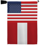 Peru US Friendship - Nationality Flags of the World Vertical Impressions Decorative Flags HG140483 Made In USA