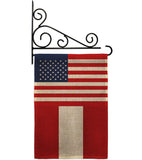 Peru US Friendship - Nationality Flags of the World Vertical Impressions Decorative Flags HG140483 Made In USA