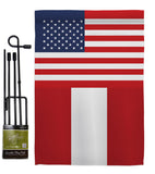 Peru US Friendship - Nationality Flags of the World Vertical Impressions Decorative Flags HG140483 Made In USA