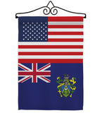 Pitcairn Islands US Friendship - Nationality Flags of the World Vertical Impressions Decorative Flags HG140485 Made In USA