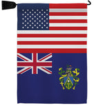 Pitcairn Islands US Friendship - Nationality Flags of the World Vertical Impressions Decorative Flags HG140485 Made In USA