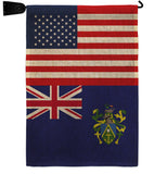 Pitcairn Islands US Friendship - Nationality Flags of the World Vertical Impressions Decorative Flags HG140485 Made In USA