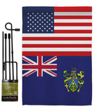 Pitcairn Islands US Friendship - Nationality Flags of the World Vertical Impressions Decorative Flags HG140485 Made In USA