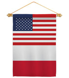 Poland US Friendship - Nationality Flags of the World Vertical Impressions Decorative Flags HG140486 Made In USA