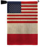 Poland US Friendship - Nationality Flags of the World Vertical Impressions Decorative Flags HG140486 Made In USA